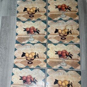 Pimpernel Tuscan LEMONS ORANGES Cork Backed Placemats Set of 8